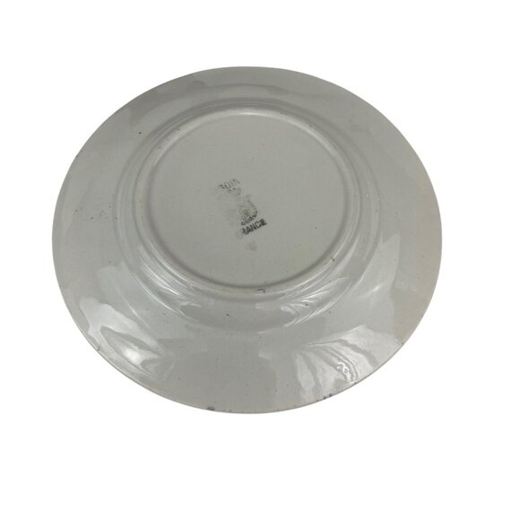 Antique Digoin Sarreguemines Novembre Plate 7'' French Scene Porcelain Vintage - Picture 5 of 6